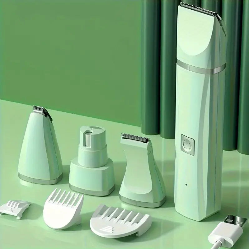 4 in 1 Cordless Electric Dog Hair Clipper Set - Low Noise Pet Grooming