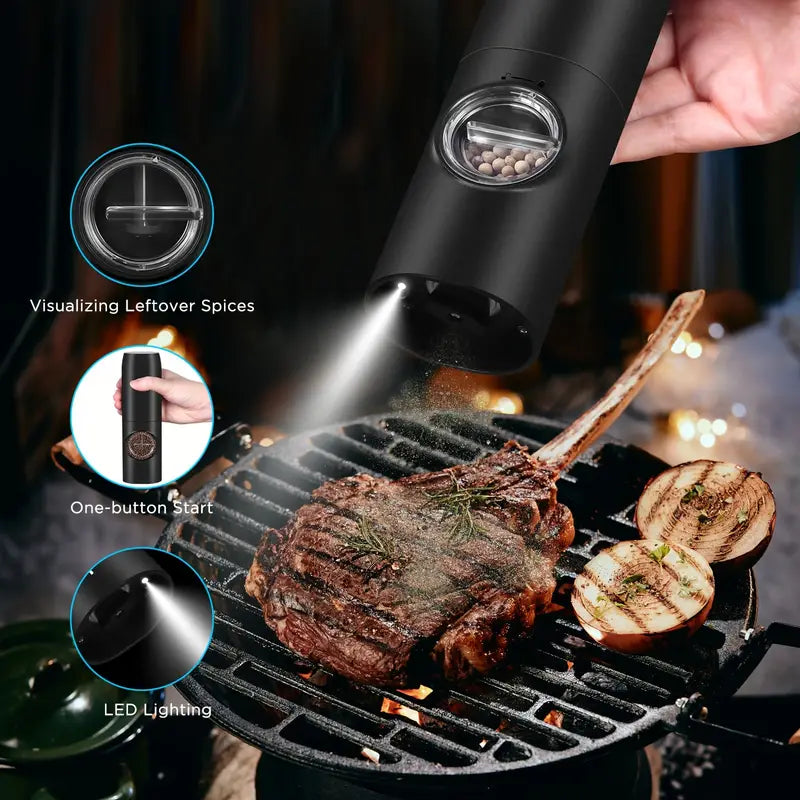 Rechargeable Electric Salt and Pepper Grinder Set
